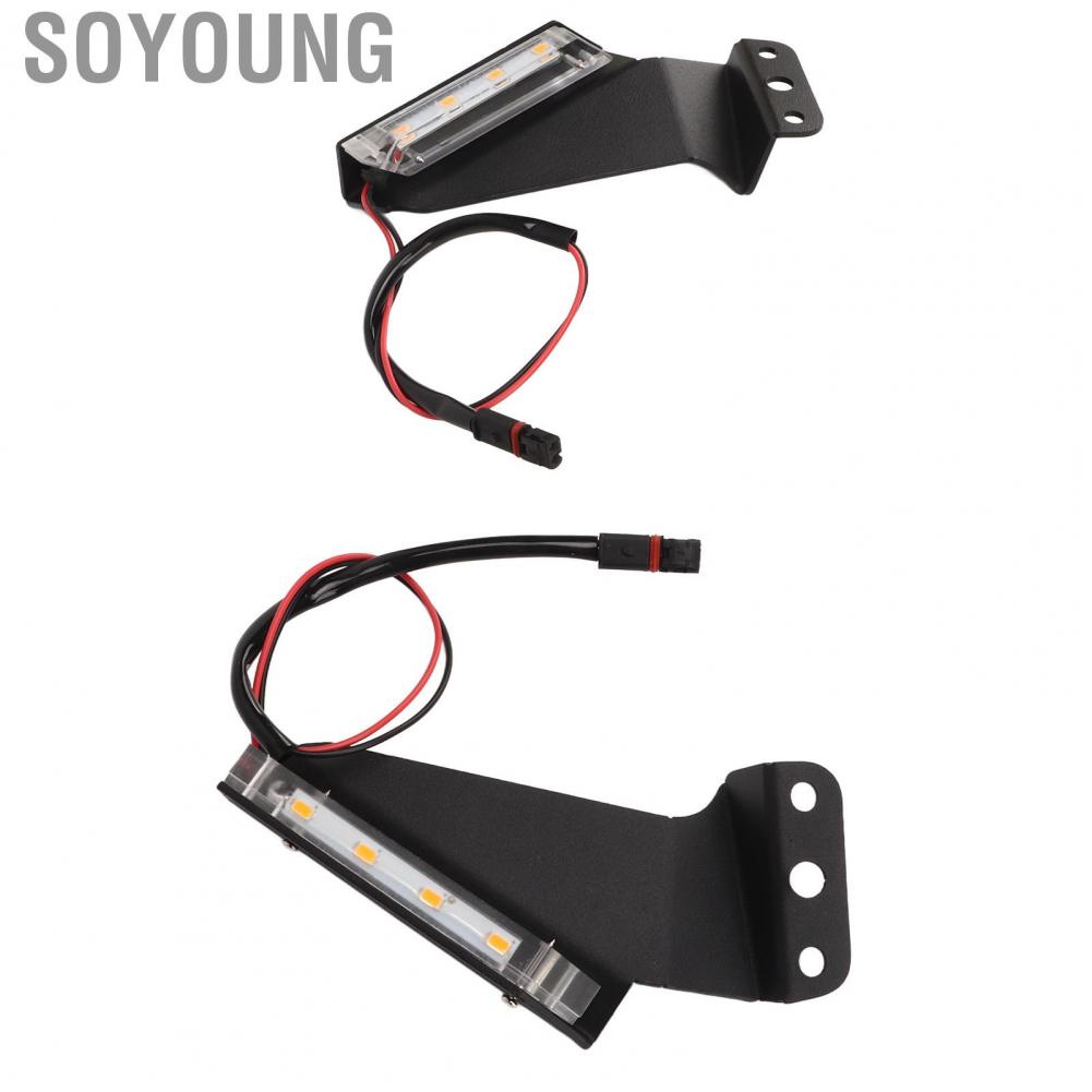 Soyoung Front Turn Signal Light  Easy Install 12V 1.5W Amber Transparent Lens Invisible Wing Indicator for S1000RR