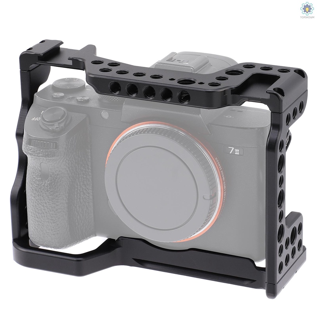 Lồng máy ảnh bằng hợp kim nhôm thay thế cho máy ảnh không gương lật Sony A7M3 A7R3 A9 với giá đỡ lỗ vít 1/4 3/8 inch | BigBuy360 - bigbuy360.vn
