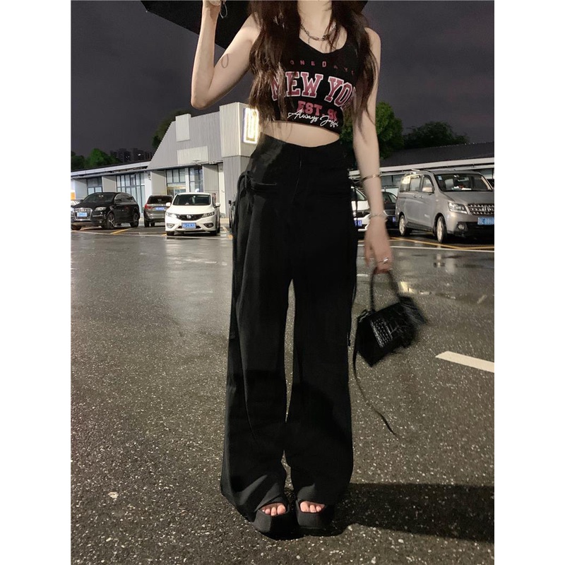 Quần Dài Ống Rộng Phong Cách Mỹ Thời Trang Mùa Hè Cho Nữ
