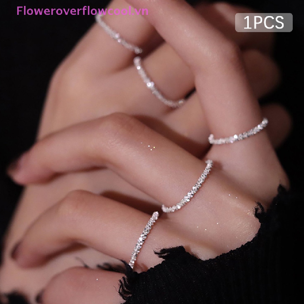 Nhẫn Bạc Đơn Giản Thời Trang Có Thể Điều Chỉnh Cho Nữ