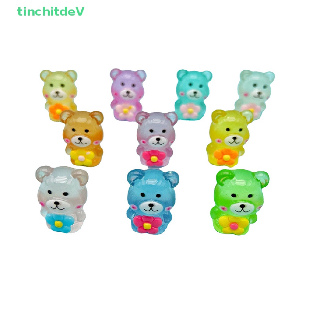 [TinchitdeV] Bộ 2 Chú Gấu Hoạt Hình Bằng Nhựa Phát Quang Đáng Yêu Trang Trí Nội Thất [Mới]