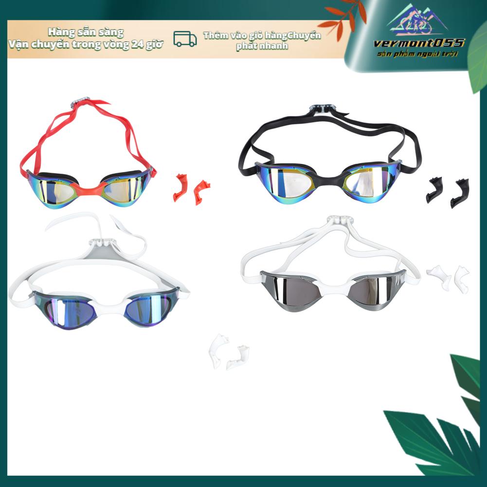 Vermont055 Kính bơi dành cho người lớn Không rò rỉ Bảo vệ khỏi tia cực tím đua Ống kính độ nét cao