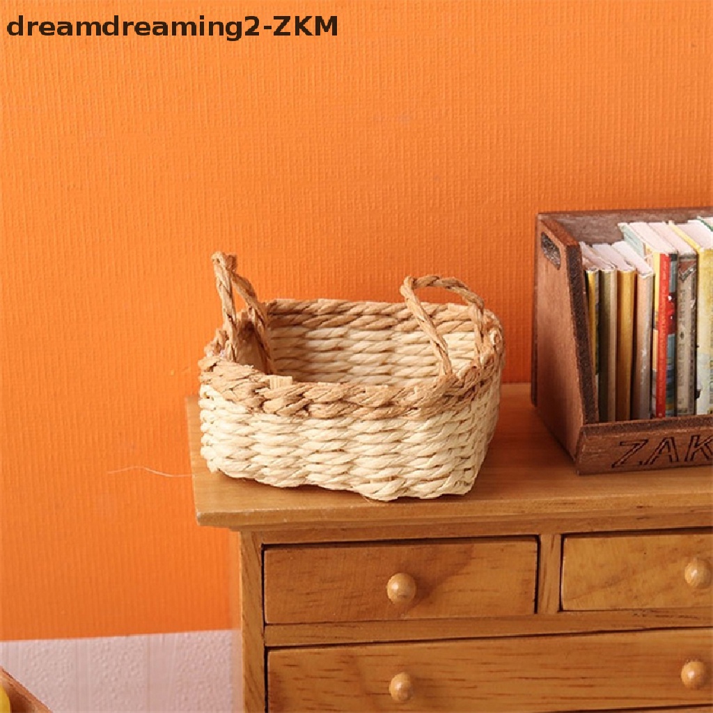 Giỏ Đan Đựng Rau Củ Quả Đồ Chơi Nhà Búp Bê Tỉ Lệ 1: 12