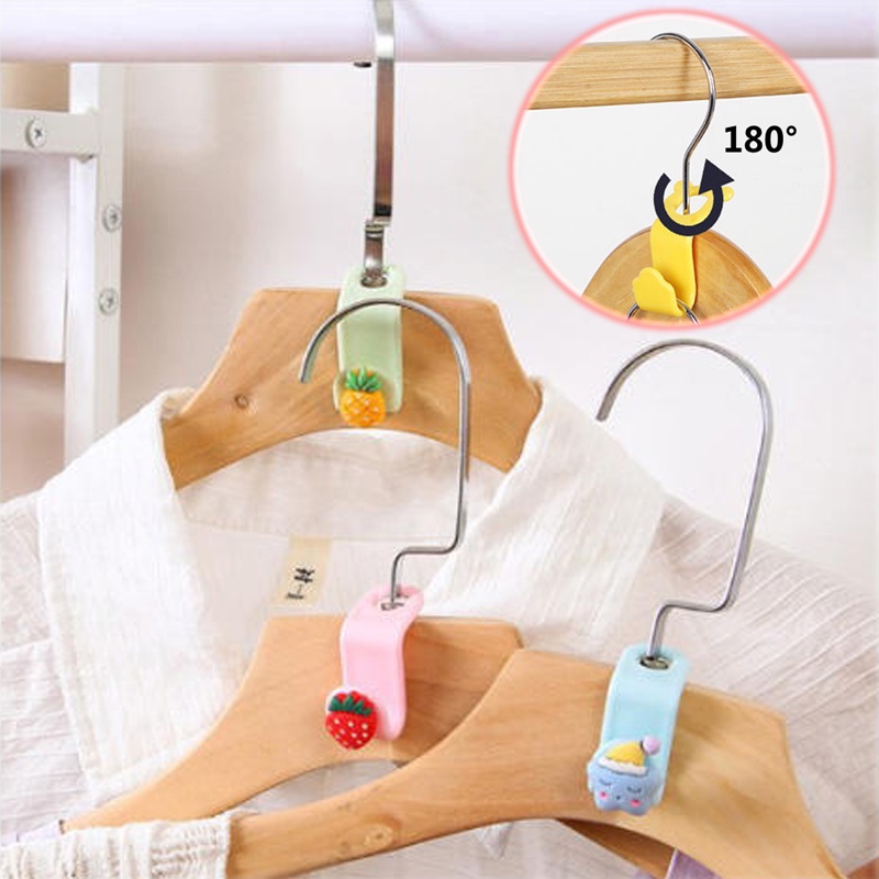 [Đặc trưng] Móc Nối Treo Quần Áo Mini Tiết Kiệm Không Gian Họa Tiết Hoạt Hình