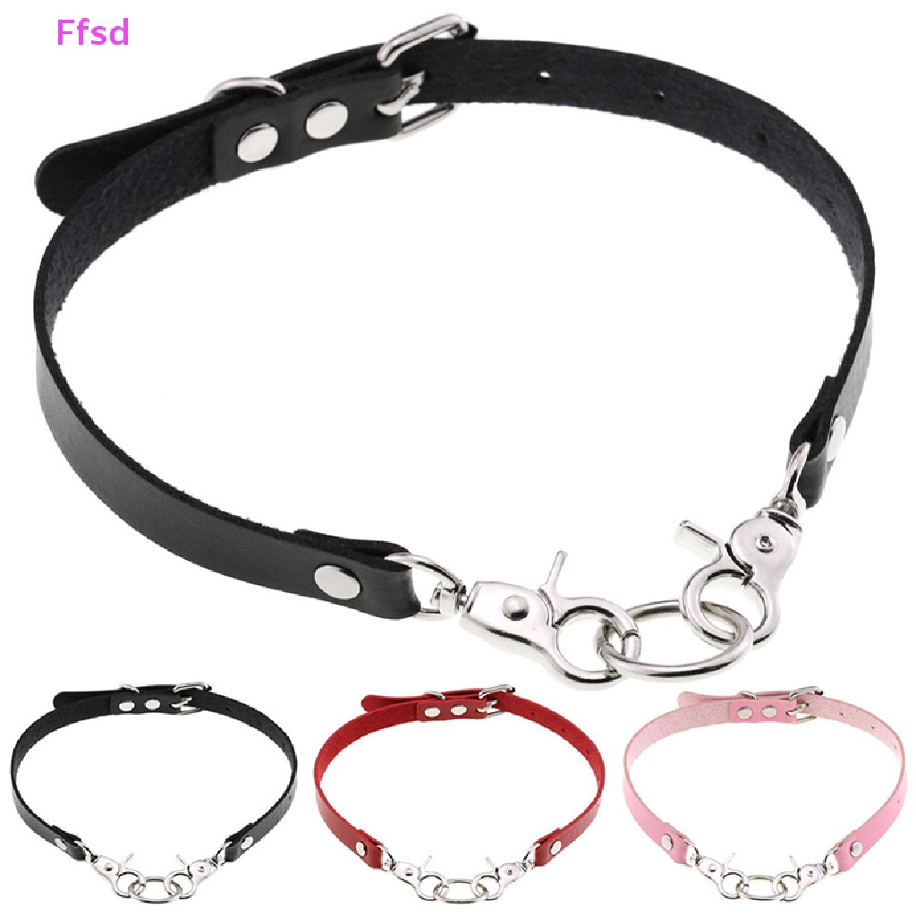 {Ffsd} Vòng Cổ Choker Da Phong Cách Gothic Punk Bằng Kim Loại Cho Nam Và Nữ