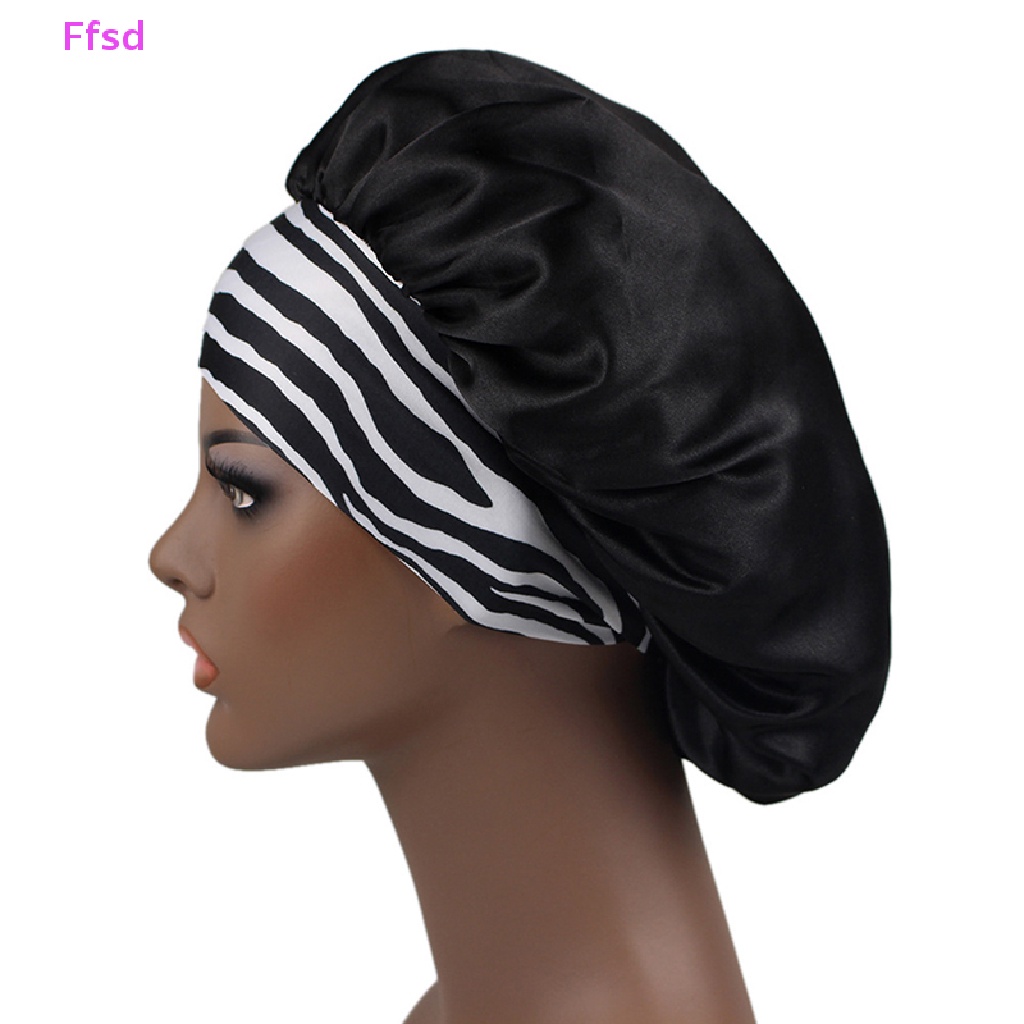 {Ffsd} Mũ Trùm Đầu Ngủ Hai Lớp Bằng Lụa Sa Thạch Có Thể Điều Chỉnh * Bán Chạy