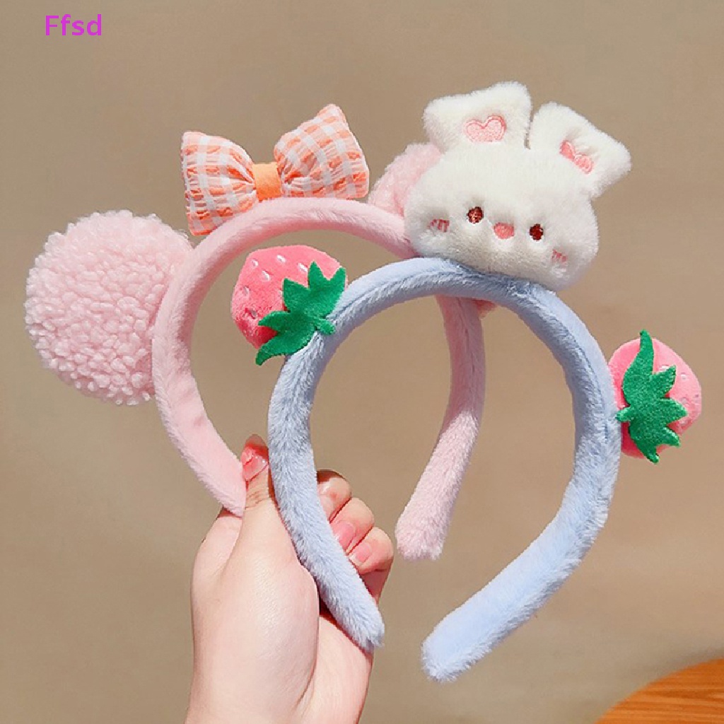 Băng Đô Tai Thỏ Bằng Lông Nhung Dễ Thương Xinh Xắn Dành Cho Nữ