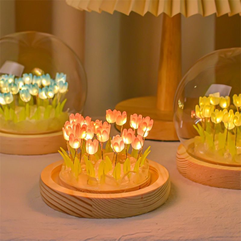 Đèn Ngủ LED Hình Hoa Tulip DIY Trang Trí Cho Ngày Của Mẹ