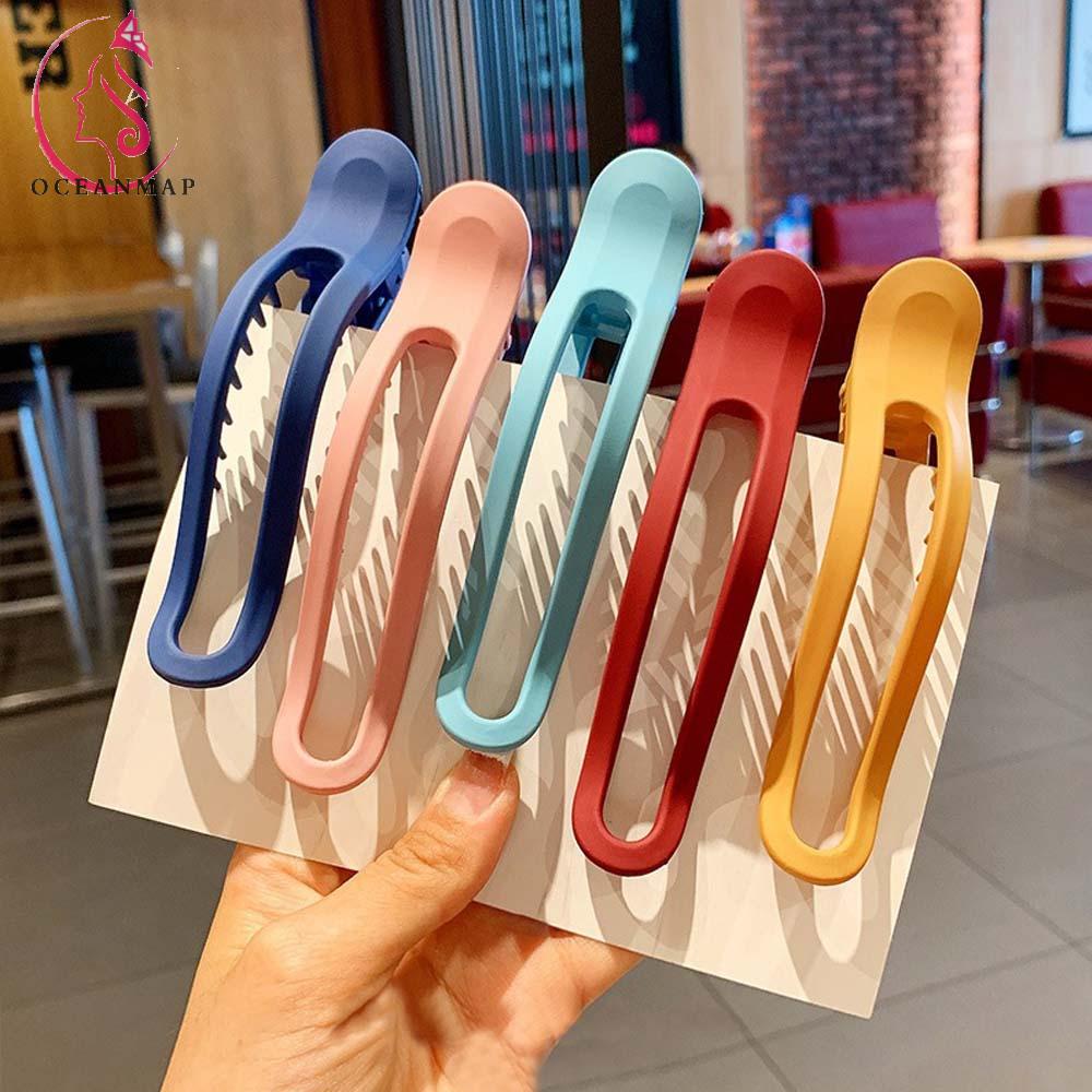 Kẹp Tóc Mỏ Vịt Bằng Nhựa Nhiều Màu Cho Nữ