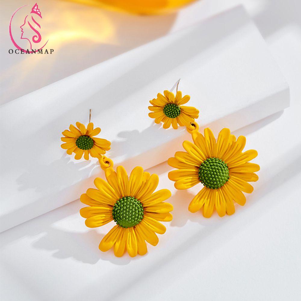 Hoa Tai Hình Hoa Cúc Dễ Thương Phong Cách Hàn Quốc Cho Nữ