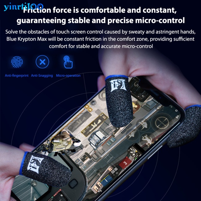 Set 2 Găng Tay Cảm Ứng Chơi Game Yinrti Chống Trượt Thoáng Khí