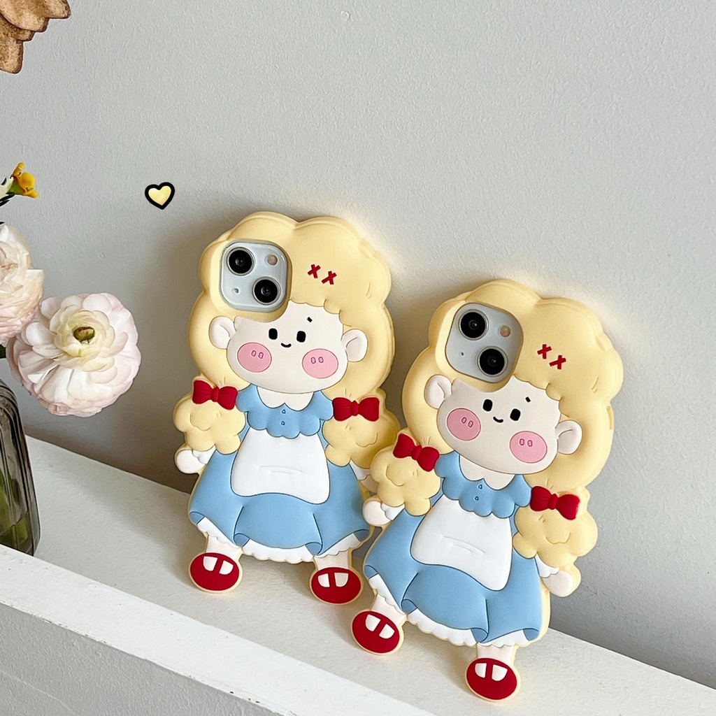 Ốp Điện Thoại Silicon tpu Mềm Hình Hoạt Hình 3D Bảo Vệ Toàn Diện Cho iPhone 14 13 Pro MAX 12 11