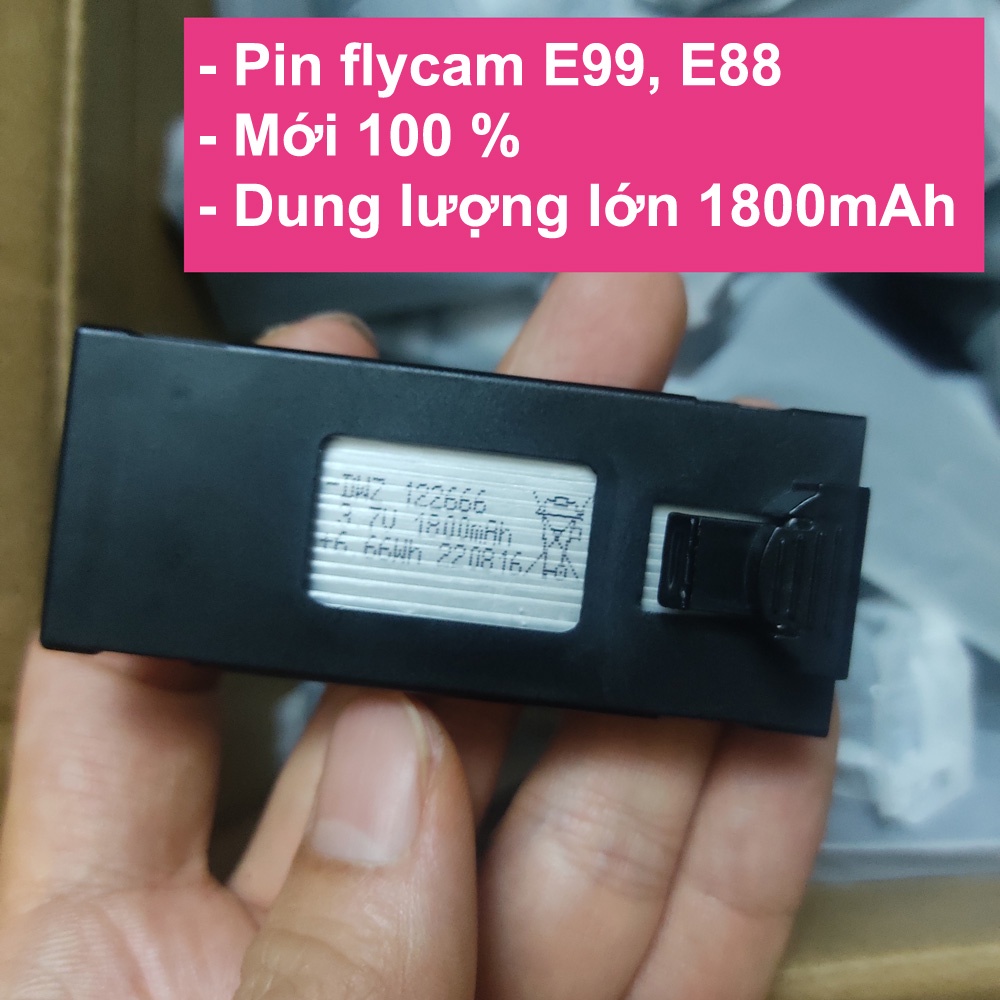 Pin Flycam E99, E88 dung lượng cao loại 3.7V  1800mAh, hàng chính hãng | BigBuy360 - bigbuy360.vn