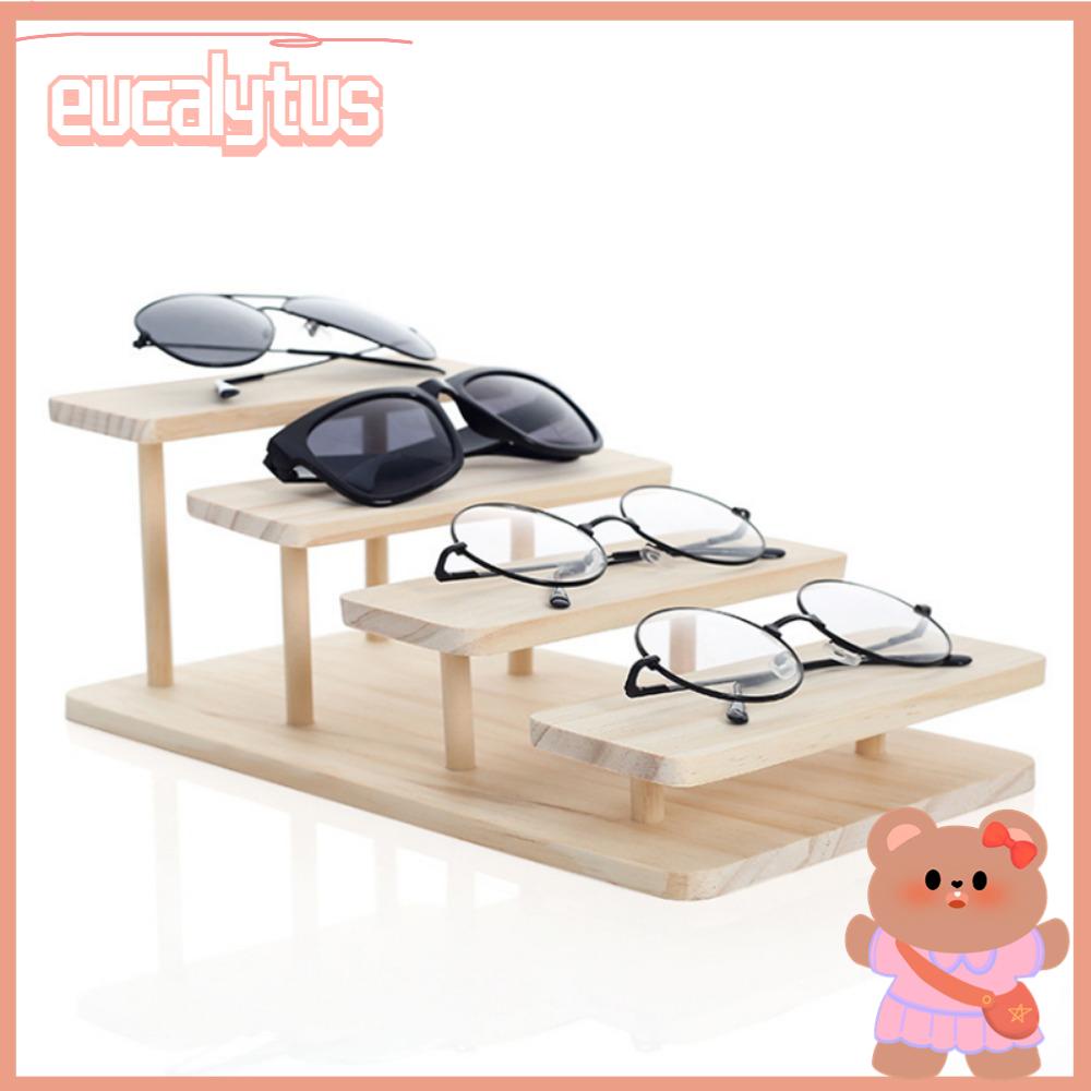 Giá Đỡ Trưng Bày Mắt Kính 2-4 Tầng Bằng Gỗ Tự Nhiên Để Bàn Tiện Lợi