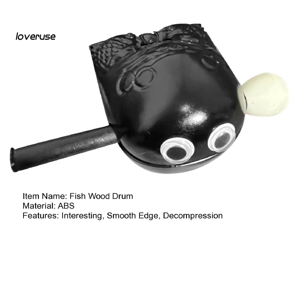 1 Bộ Trống Gõ Hình Cá Bằng Gỗ Không Vỡ Dùng Trang Trí Văn Phòng