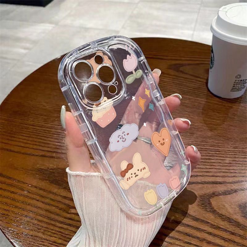 ✅Ốp Điện Thoại Dẻo Trong Suốt Họa Tiết Chú Thỏ Dễ Thương Chống Sốc Cho iPhone14xr 138p7promax 11 / 12 xs
