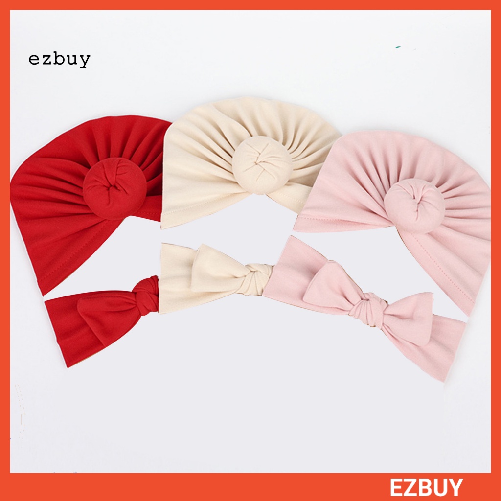 1 Bộ Mũ Vải Chống Mòn Thoải Mái Đính Nơ Thời Trang Mùa Thu Cho Bé Sơ Sinh