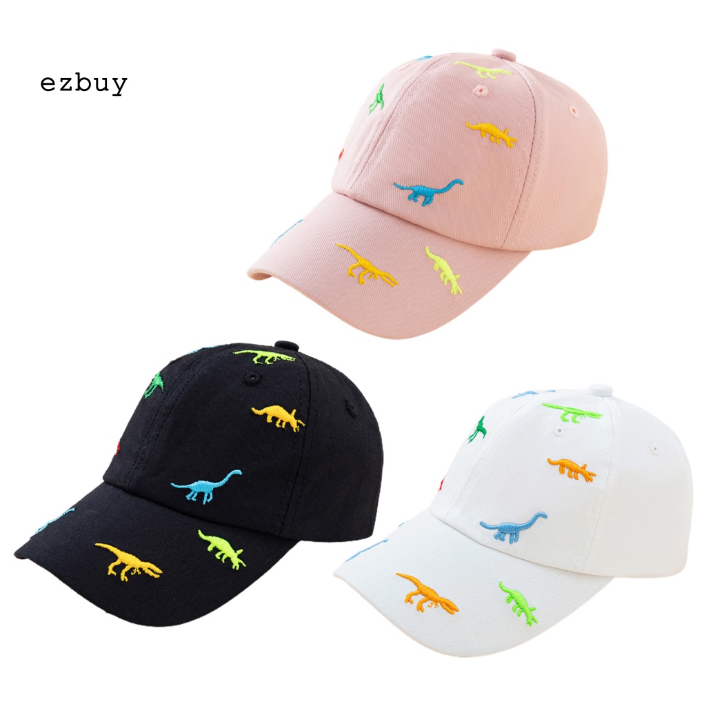 Mũ Lưỡi Trai Thêu Hình Khủng Long Hoạt Hình Thoáng Khí Thoải Mái Dành Cho Trẻ Em