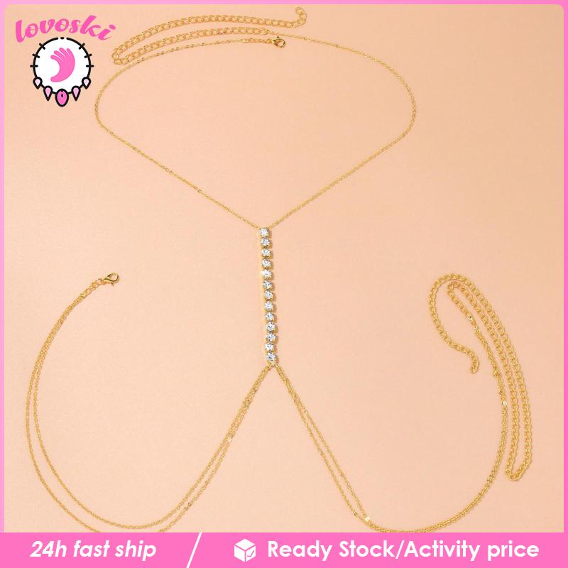 [Lovoski] Bikini Mắt Xích Đeo Thắt Lưng Sáng Bóng Có Thể Điều Chỉnh Cho Tiệc Tùng