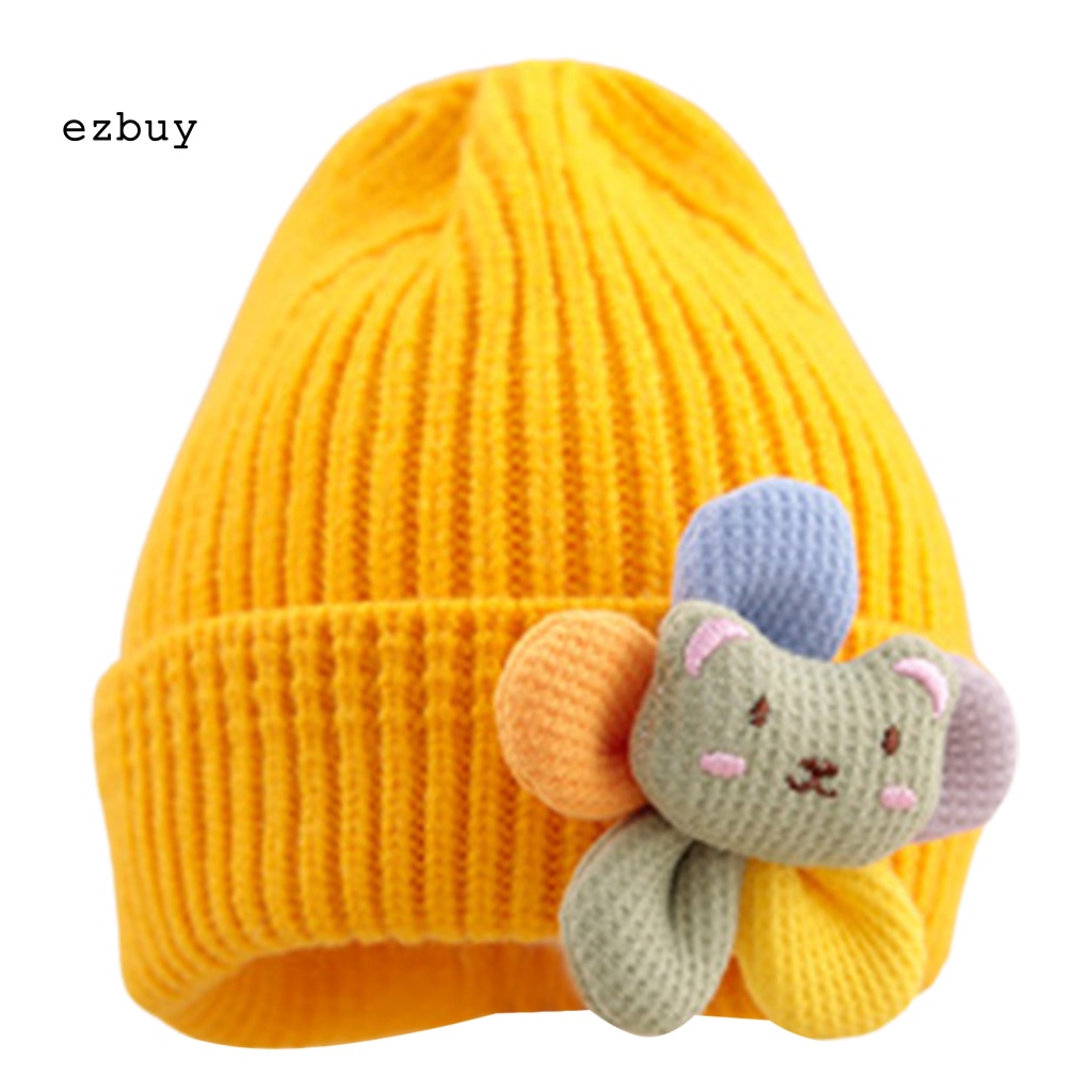 Mũ Beanie Cotton Giữ Ấm Nhiều Màu Sắc Đáng Yêu Cho Bé