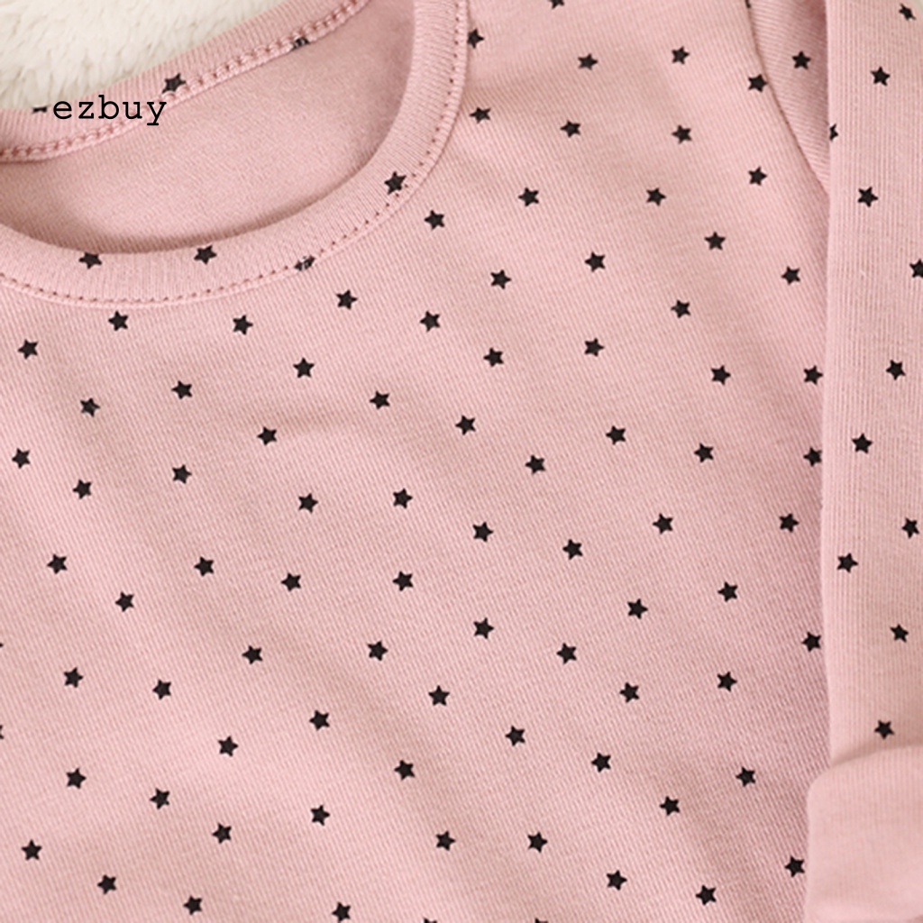 [EY] Bộ Áo Liền Quần Bằng Cotton Tai Thỏ Ngôi Sao Trung Tính Thời Trang Mùa Thu Cho Bé Sơ Sinh