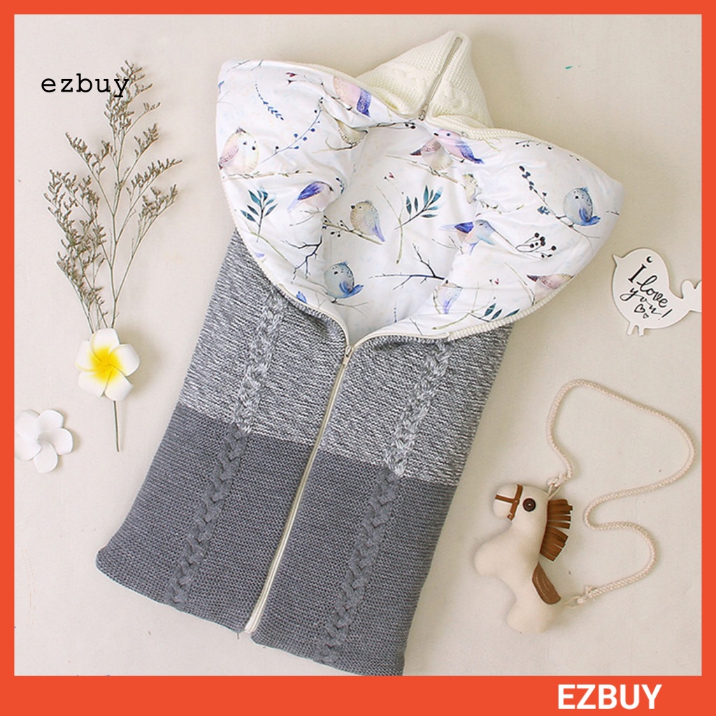 Túi Ngủ Giữ Ấm Mùa Đông Thiết Kế Kiểu Phong Thư 3 Dây Kéo Họa Tiết Hoạt Hình Cho Bé