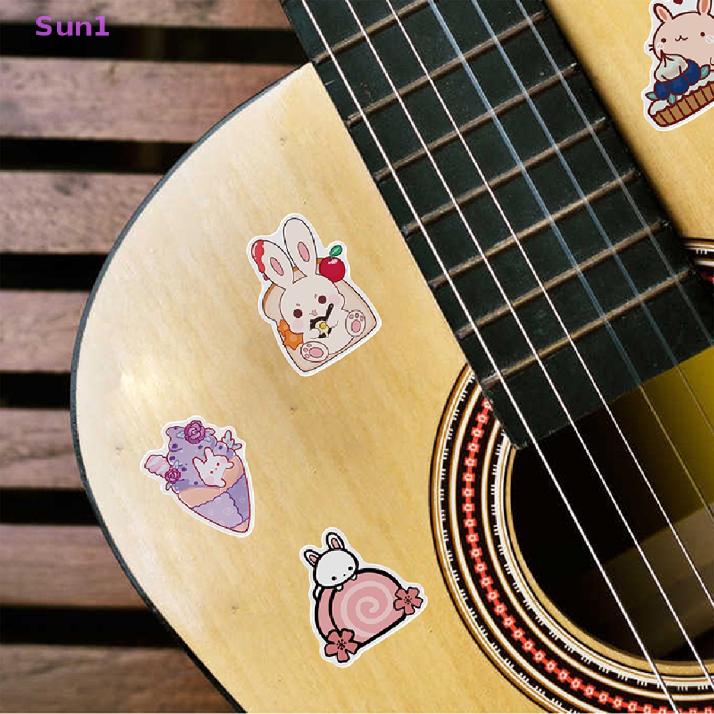 Set 50 Nhãn Dán PVC Hình Thỏ Graffiti Dễ Thương Trang Trí Đa Ứng Dụng