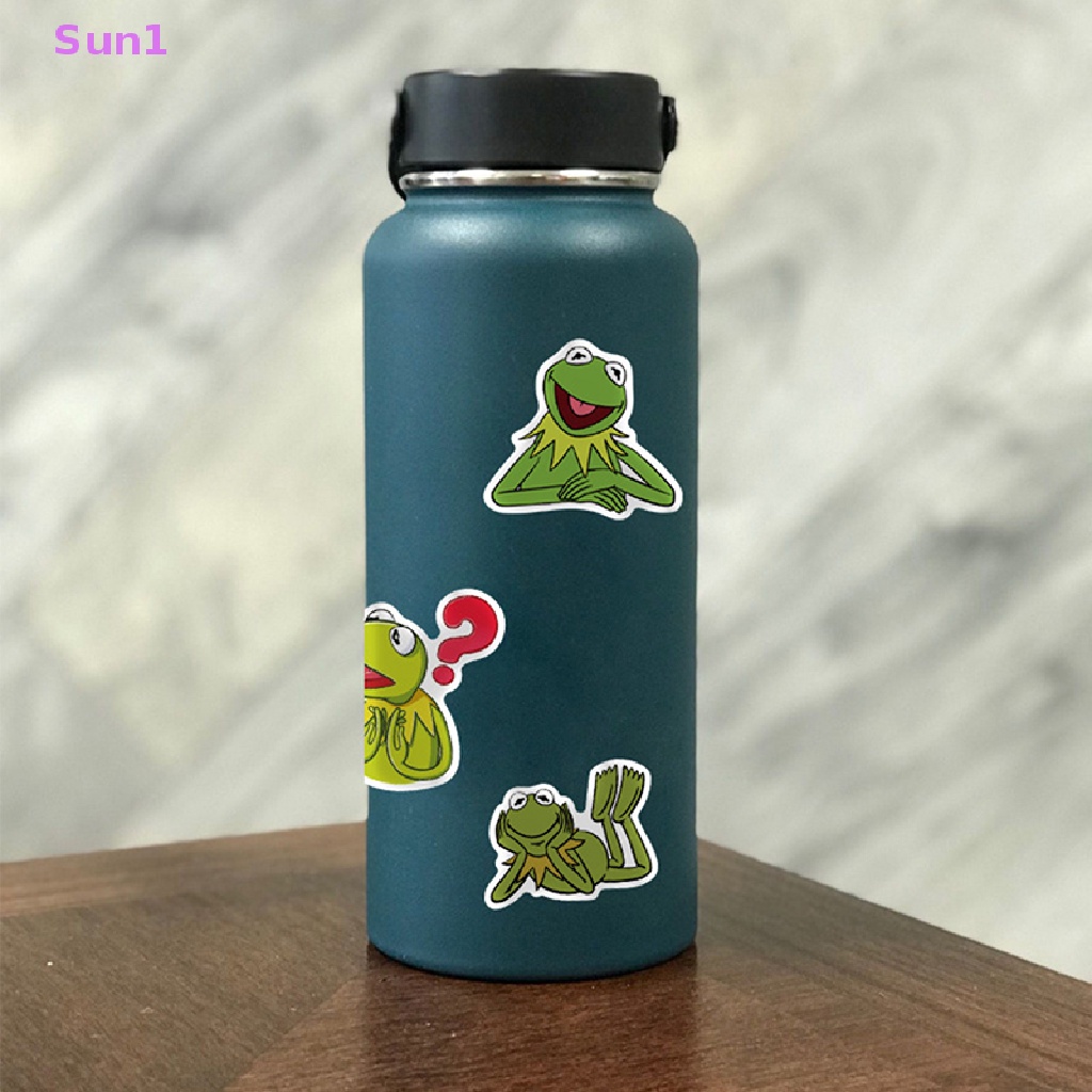 Set 50 Miếng Dán Hình Ếch Hoạt Hình Trang Trí Laptop / Guitar / Ván Trượt