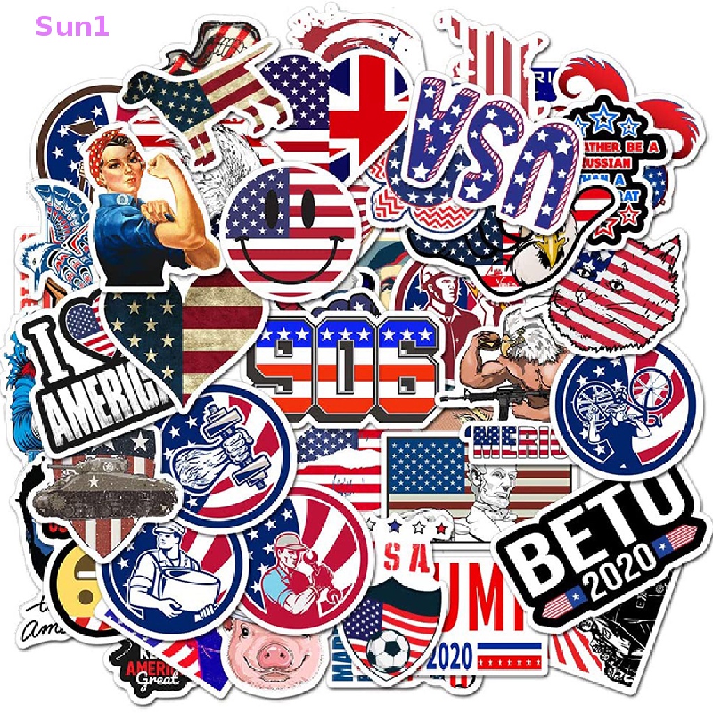 Set 50 Miếng Dán PVC Họa Tiết Graffiti 4th Độc Đáo Trang Trí Vali Đàn Guitar