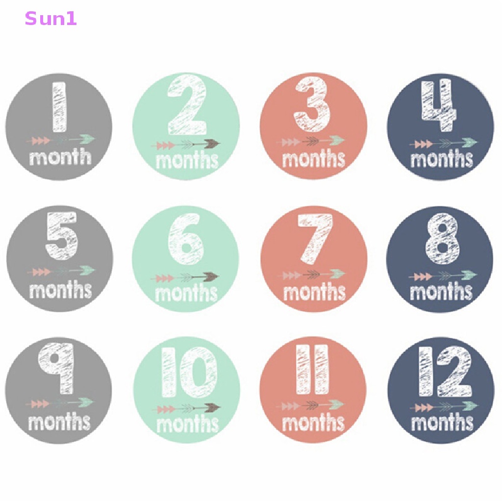 Set 12 Miếng Dán Chống Nắng DIY Cho Bé Từ 1-12 Tháng Tuổi Khi Tắm