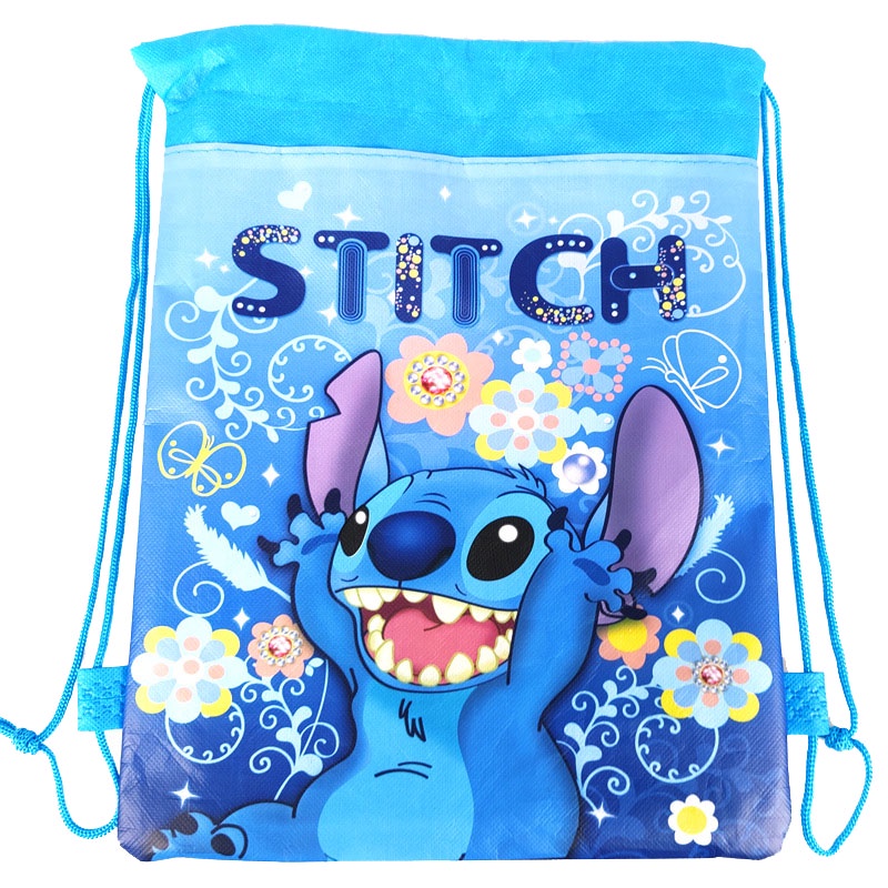 Nhân Vật Hoạt Hình Anime Lilo Disney Xinh Xắn&amp;Túi Dây Rút Chất Liệu Vải Không Dệt Hình Stitch Dễ Thương Dùng Để Trang Trí