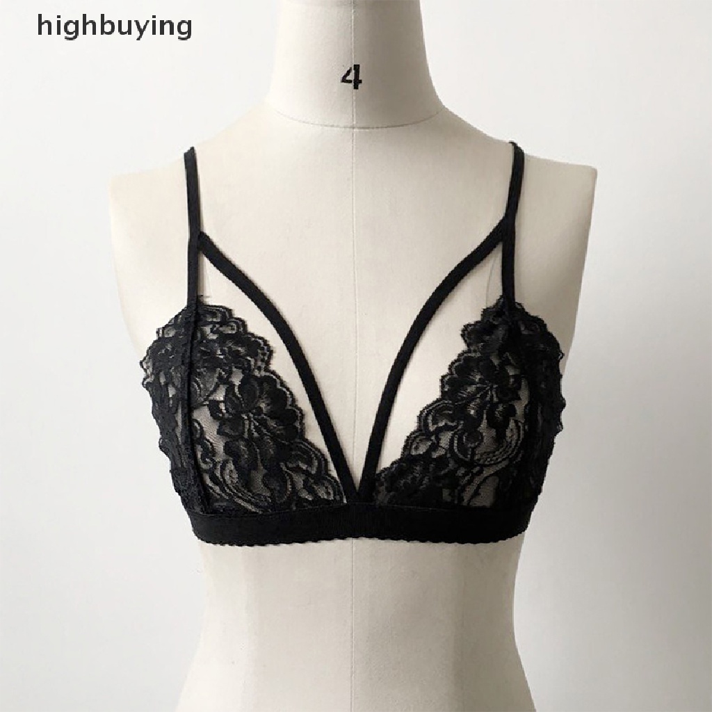 Áo Ngực Ren Lưới Màu Đen Quyến Rũ Cho Nữ