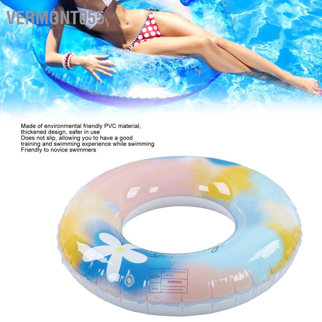 Phao Bơi Bơm Hơi Bằng PVC Họa Tiết Hoa Nhiều Màu Sắc