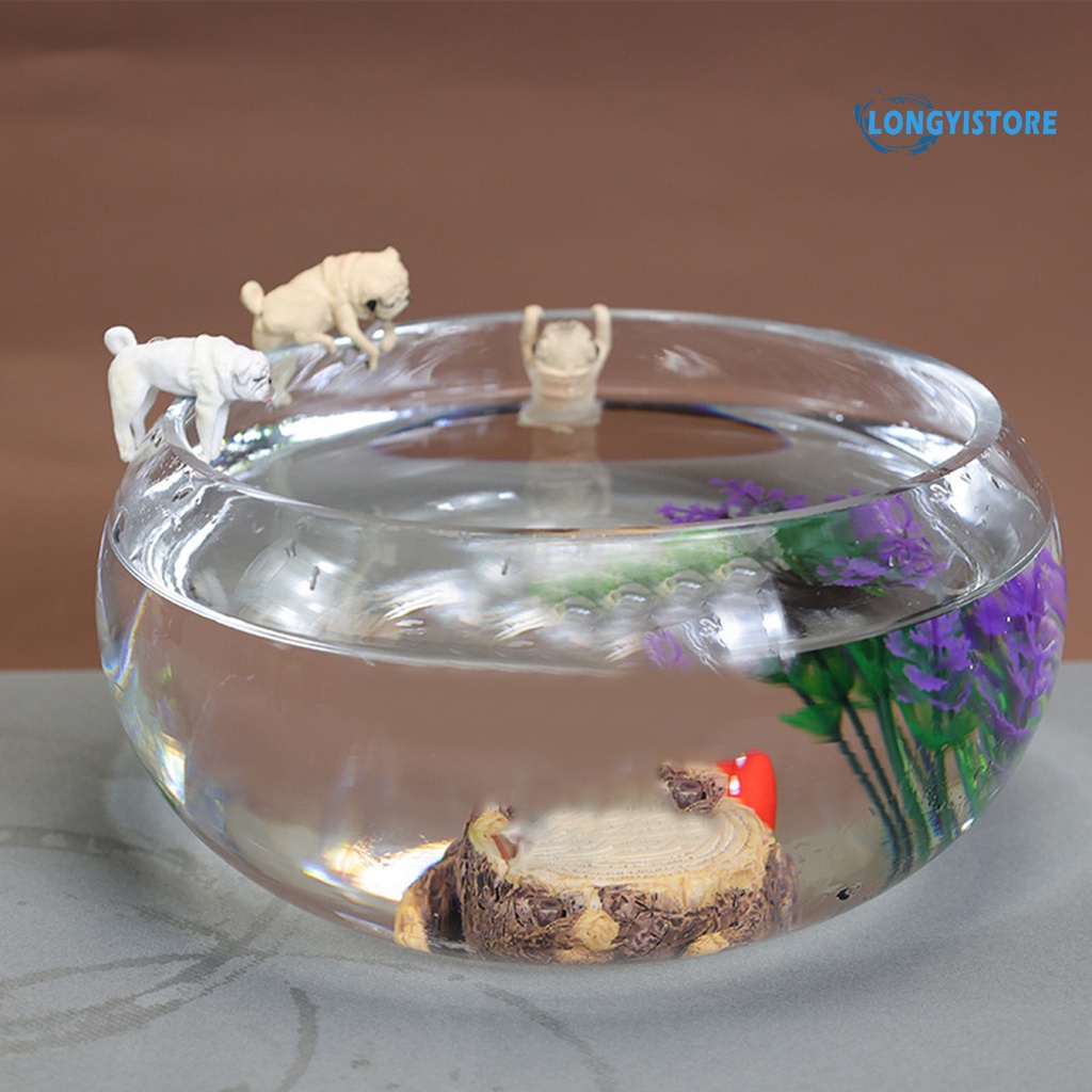 Chú Chó Pug Bằng Nhựa Resin Siêu Bền Treo Trang Trí Bể Cá