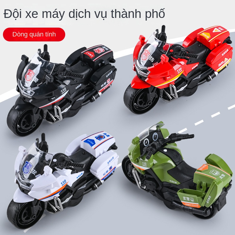 Mô Hình Xe Mô Tô Hoạt Hình Mini Bằng Sắt Độc Đáo Cho Bé