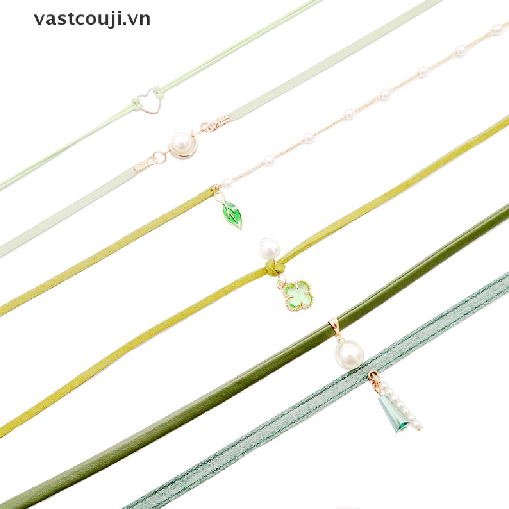 Vòng Cổ Choker Vải Nhung Mặt Trái Tim VASTJI Thời Trang Cho Nữ