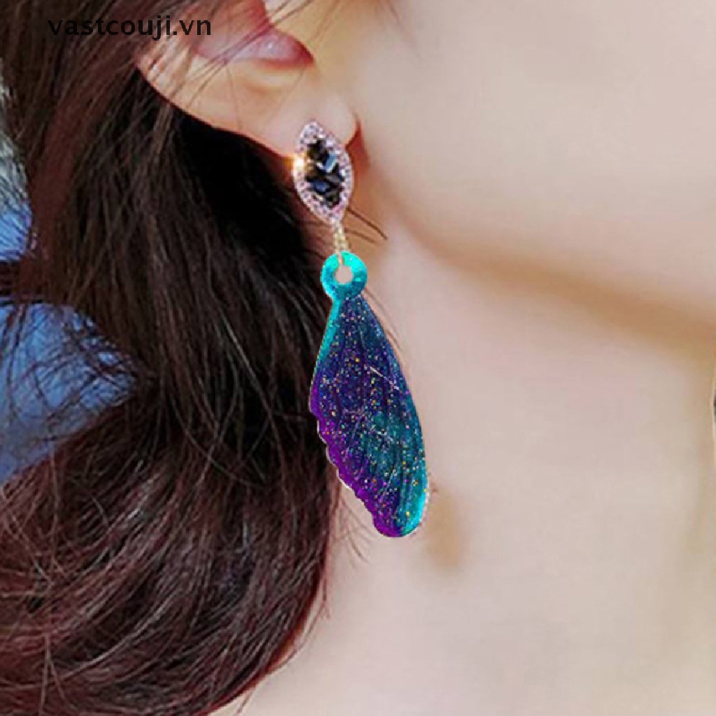 Khuôn Silicon Làm Mặt Dây Chuyền / Móc Khóa Hình Bướm / Lông Vũ Bằng Resin DIY