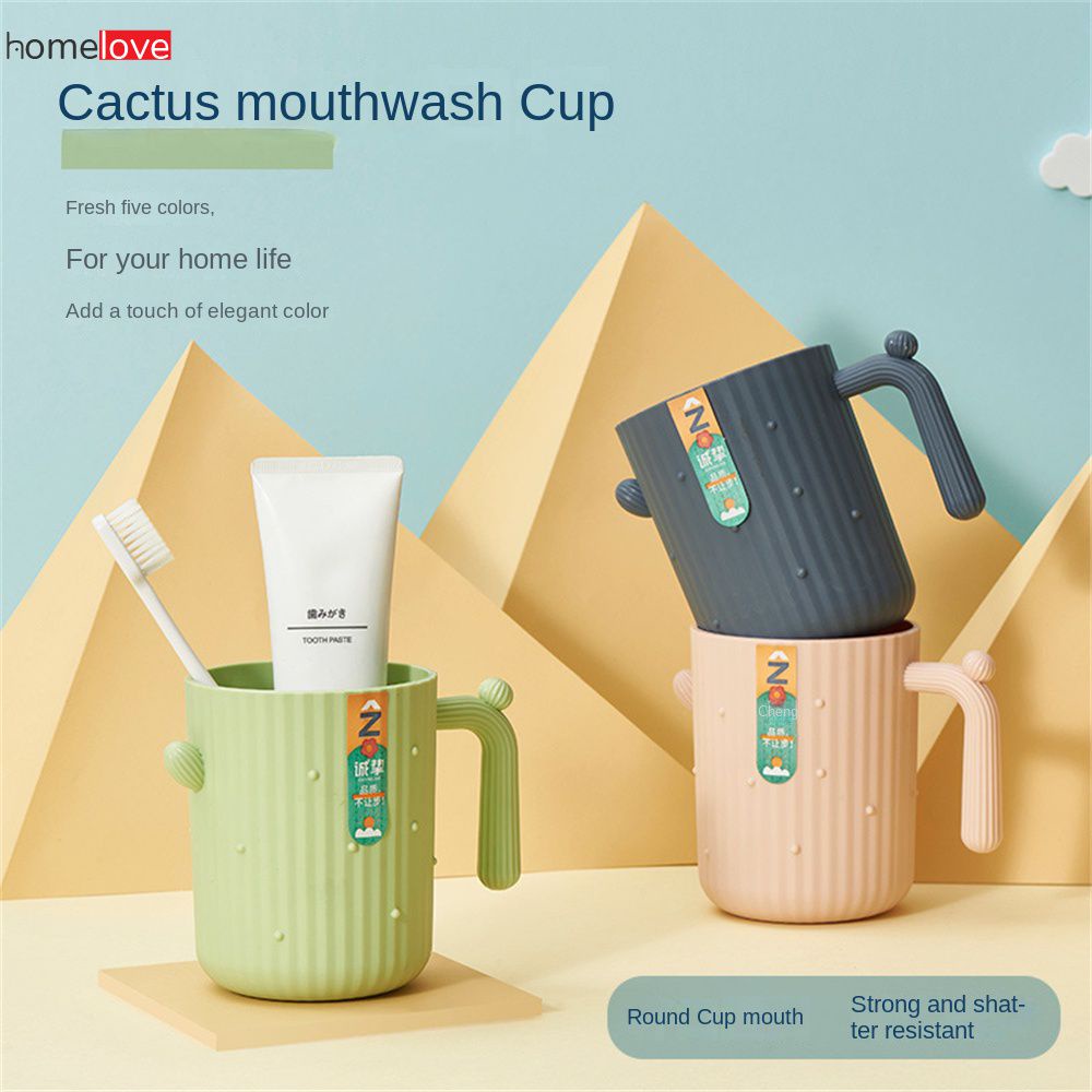 Cốc Đánh Răng Sáng Tạo Cốc Rửa Xương Rồng Dày Cốc Nước Dung Tích Lớn Cho Học Sinh Cốc Đựng Răng Cốc Uống Sữa Trà Cà Phê Đồ Dùng Phòng Tắm Homelove