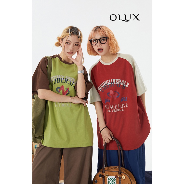 Áo Thun Tay Ngắn Chất Liệu 100% Cotton Cao Cấp Thời Trang Cho Cặp Đôi OLUX R73Y