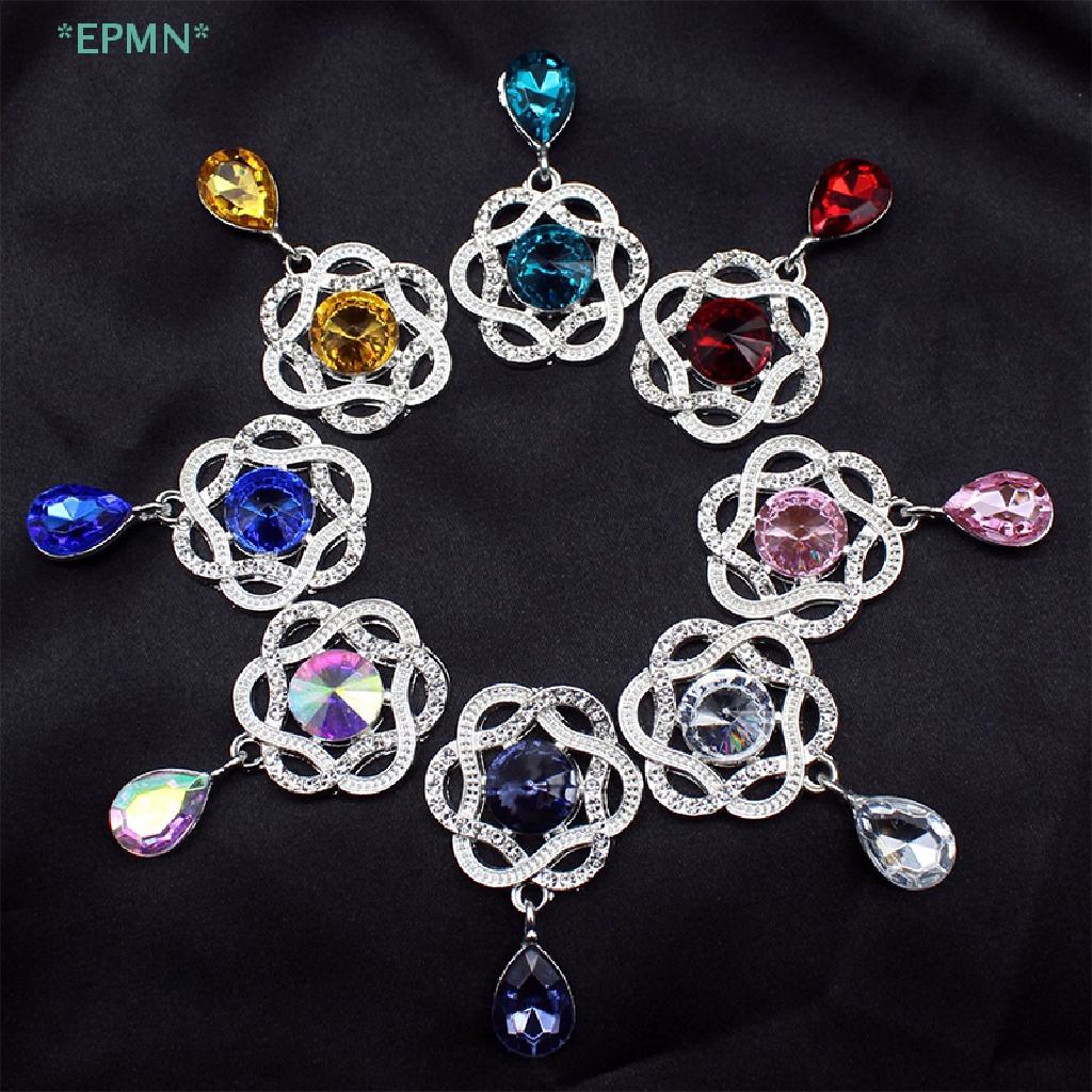 Cài Áo Hình Bông Hoa Bằng Hợp Kim Có Đính Đá Lấp Lánh 28 * 45mm DIY Mới