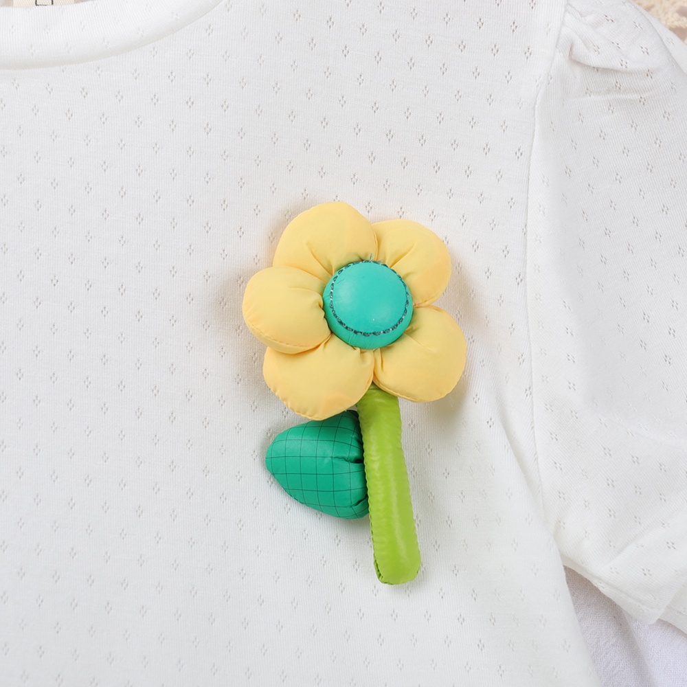 Set đồ mùa hè 2 món BEAR LEADER gồm áo thun và quần ngắn in hoa phong cách Hàn Quốc 2023 cho bé gái 2-6 tuổi