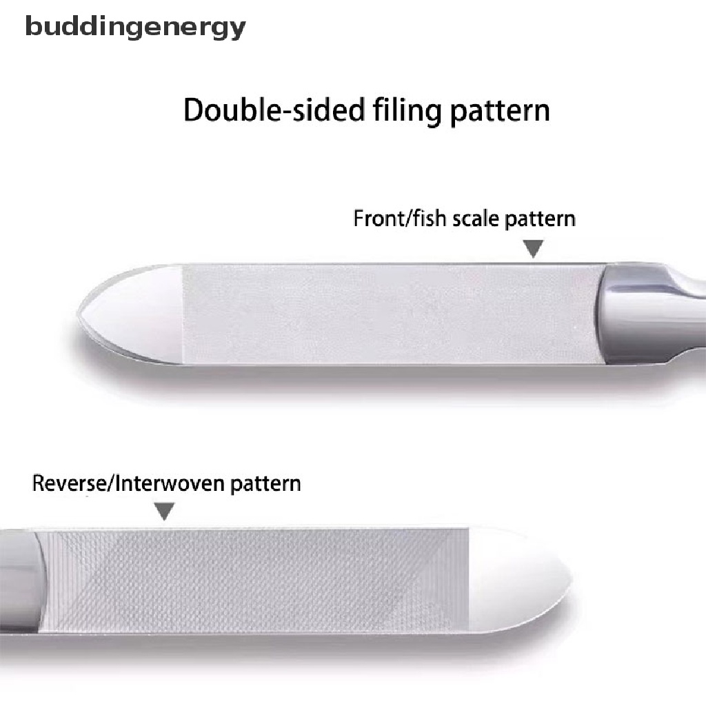 {BUDDI} Cây Dũa Móng Tay Hai Mặt Bằng Thép Không Gỉ Chuyên Nghiệp {BUDDI}