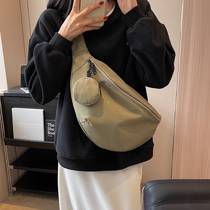Ielgy Túi Đeo Chéo nylon Phong Cách retro Thời Trang Thường Ngày Cho Nữ