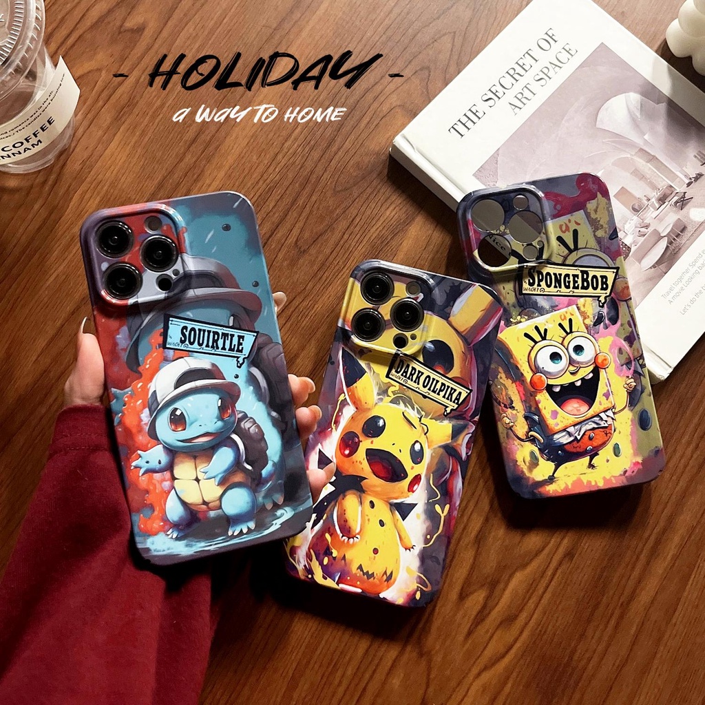 Ốp Điện Thoại PC Cứng Họa Tiết Hoạt Hình Graffiti Cho iphone 14 13 12 11 Pro MAX XR X / XS MAX 7 / 8 Plus