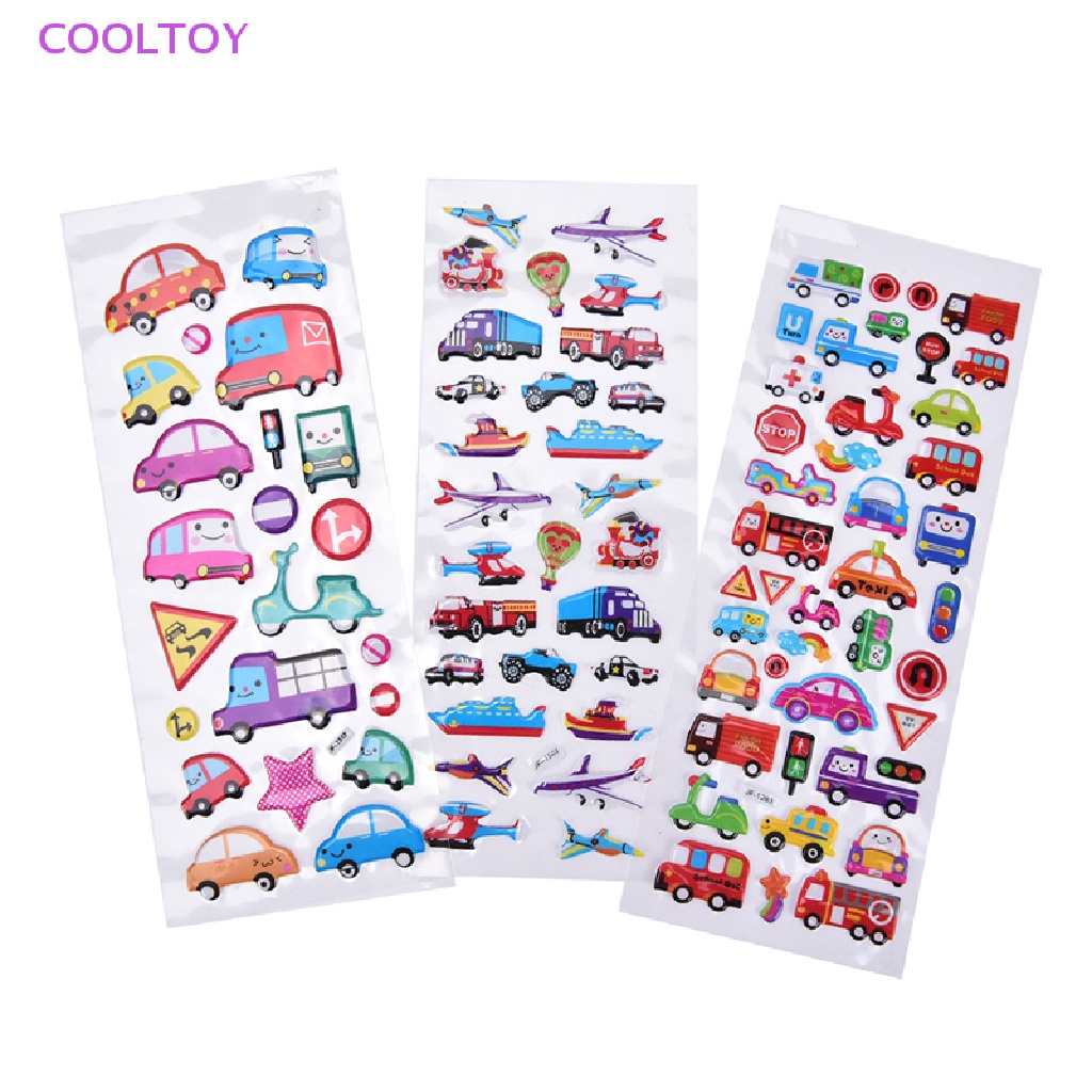 Cooltoy Set 2 Sticker Bong Bóng Hoạt Hình Dán Trang Trí Sổ Tay Nhật Ký Phương Tiện Gia