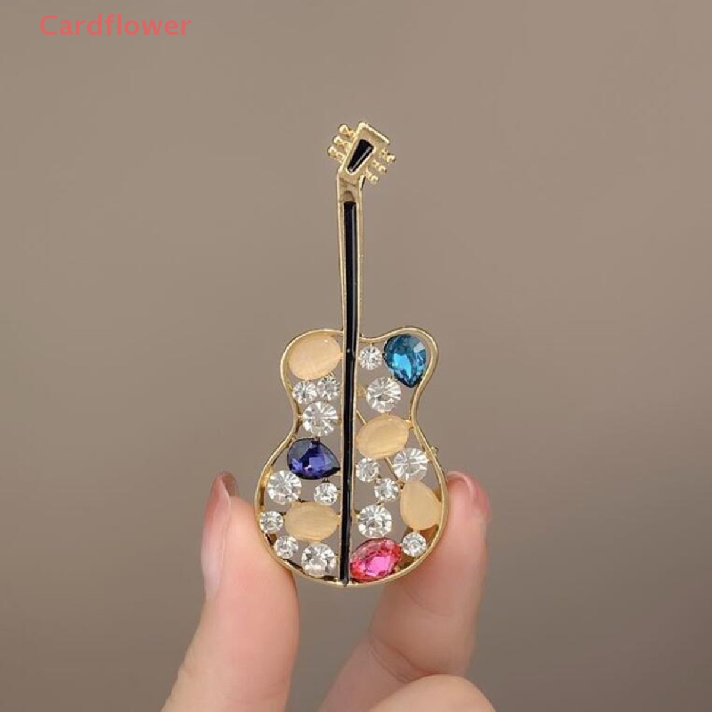 Ghim Cài Áo Hình Đàn Violin Đính Đá Nhân Tạo Thời Trang