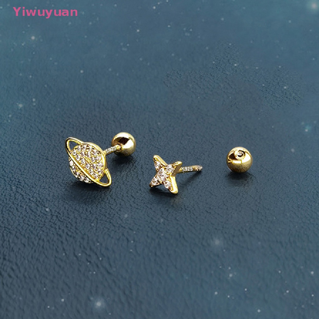 1 Đôi Khuyên Tai Nữ Đính Đá Zircon Hình Ngôi Sao Thời Trang Mới