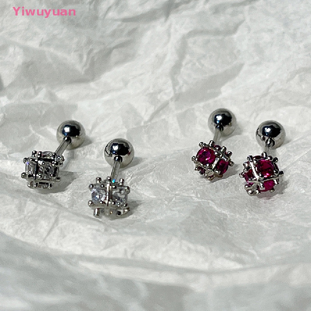 1 Đôi Khuyên Tai Đính Đá Zircon Thời Trang Cho Nữ