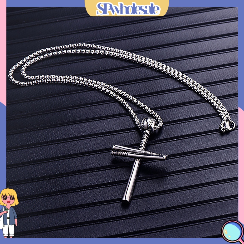 <SPwholesale> Vòng cổ Mặt Thánh Giá Chống Trầy Xước Trọng Lượng Nhẹ Giải Trí Hàng Ngày Cho Nam