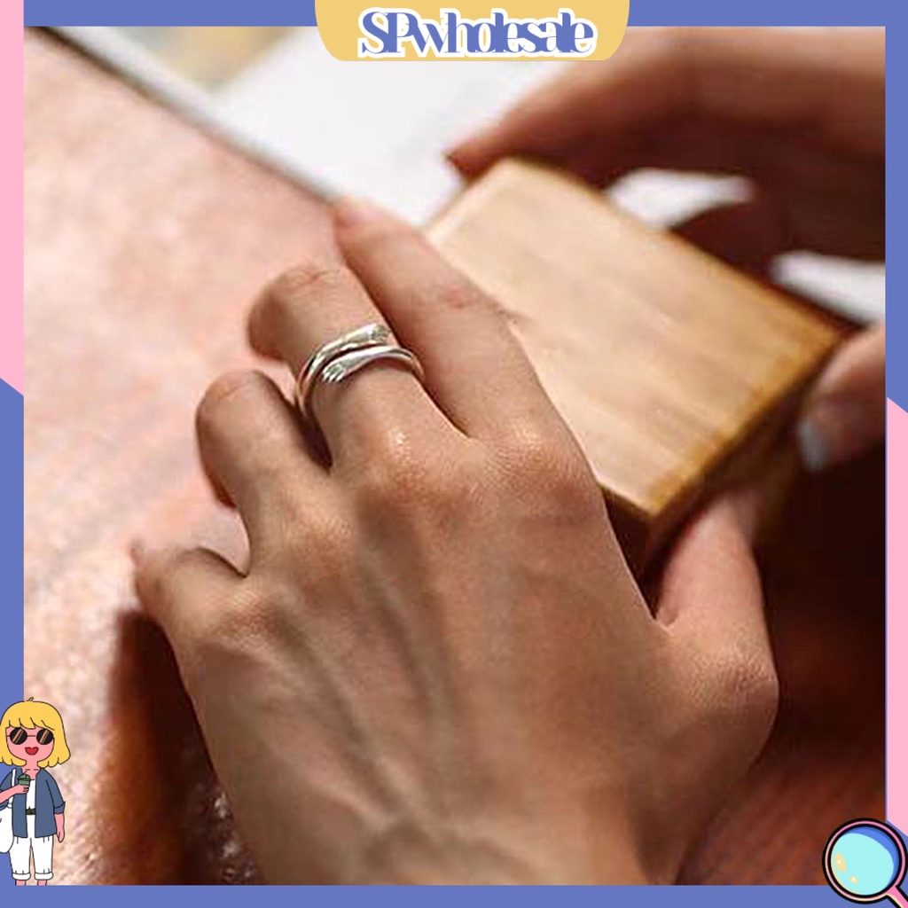 <SPwholesale> Nhẫn Cưới Hình Trái Tim Đơn Giản Có Thể Điều Chỉnh Kích Cỡ